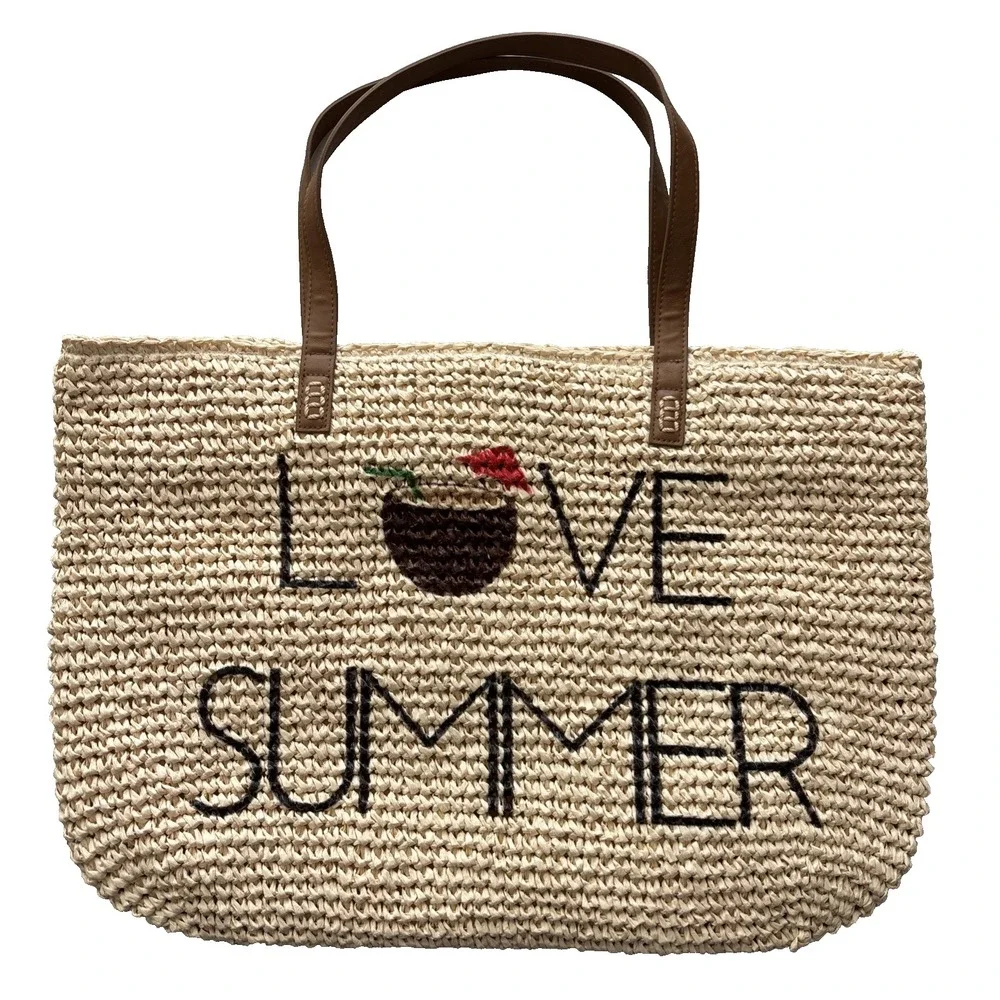 Style‎ & Co Woven Straw Bag Beach 